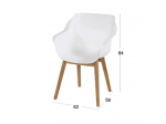 Sophie Teak Armchair wit - 2 stuks