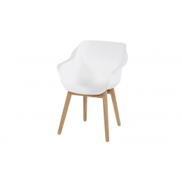 Sophie Teak Armchair wit - 2 stuks